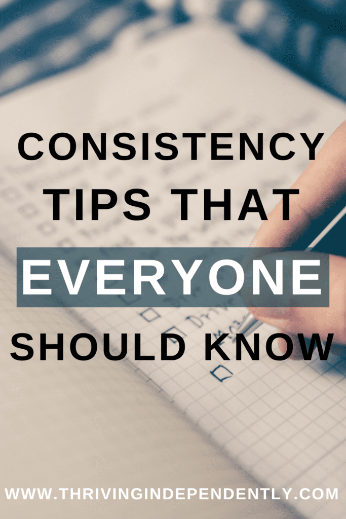 how to be consistent in daily routine