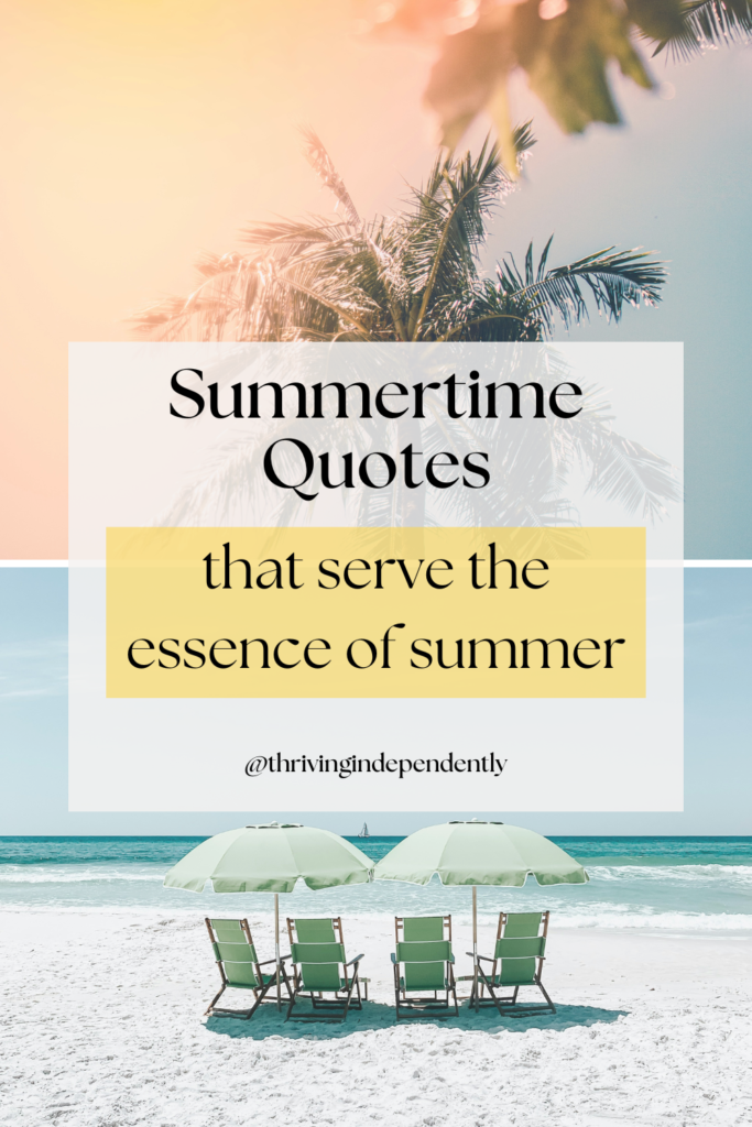 inspirational quotes about summertime